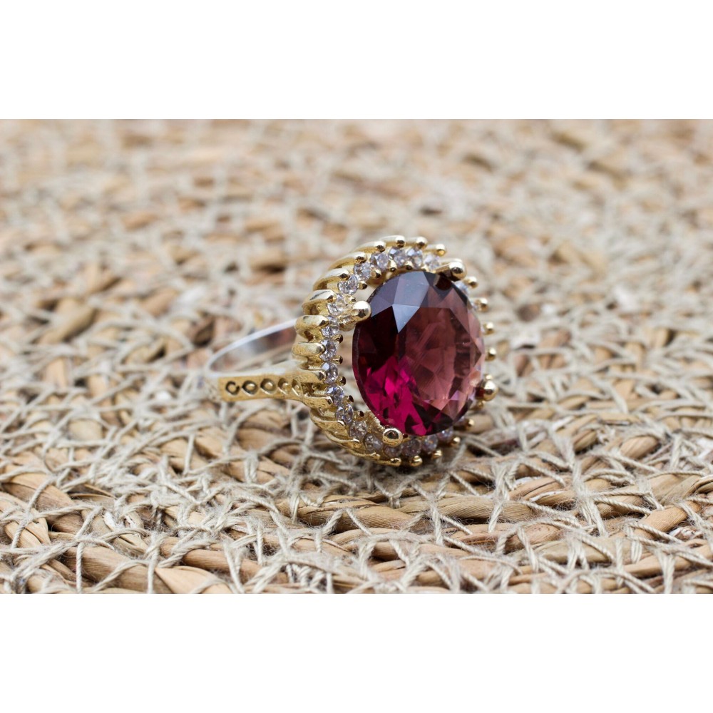Amethyst Ring, Handmade Women's Ring, Turkish Handmade, Silver Ladies Ring, Ottoman Ring, Authentic, Ladies Ring, 925k Sterling Silver Ring,
