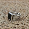 Handmade Silver Men's Ring, Onyx Men's Ring, Turkish Handmade Men's Ring, Men's Ring, Ottoman Mens Ring, Gift for Him, 925 Sterling Silver
