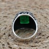 Emerald Men's Ring, Ottoman Men's Ring, Handmade Men's Ring, Turkish Handmade Men's Ring, Men's Jewelry, Gift for Him, 925 Sterling Silver