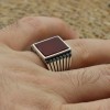 Agate Men's Ring, Ottoman Men's Ring, Handmade Men's Ring, Turkish Handmade Men's Ring, Men's Jewelry, Gift for Him, 925 Sterling Silver