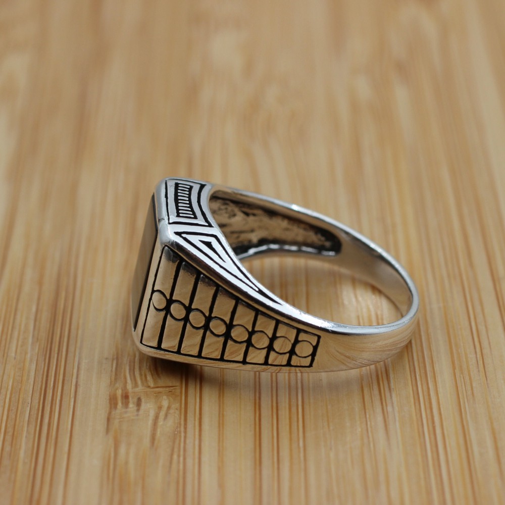 Turkish Handmade Silver Men's Ring, Men's Handmade Ring, Men's Ring, Onyx Men's Ring, Ottoman Mens Ring, Gift for Him, 925k Sterling Silver, Turkish Handmade Silver Men's Ring, Men's Handmade Ring, Men's Ring, Onyx Men's Ring, Ottoman Mens Ring, Gift for Him, 925k Sterling Silver,