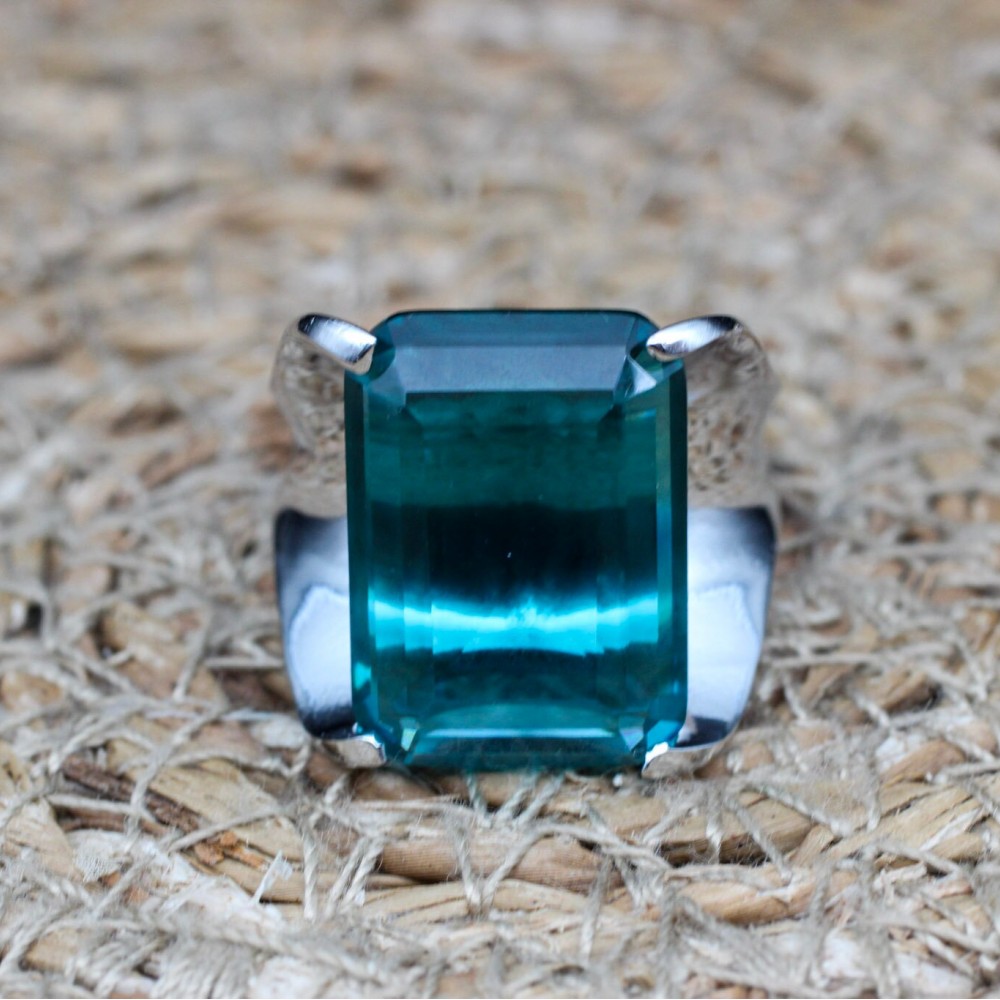 London Topaz Ring, Ladies Ring, Handmade Women's Ring, Authentic Ring, Turkish Handmade Ring, Ottoman Women's Ring, 925k Sterling Silver