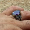 Amethyst Men's Ring, Mens Handmade Ring, Turkish Handmade Silver Men Ring, Ottoman Men Ring, Men Jewelry, Gift for Him, 925k Sterling Silver