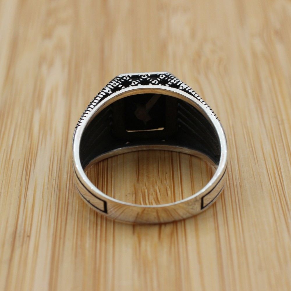 Turkish Handmade Silver Men's Ring, Men's Handmade Ring, Men's Ring, Onyx Men's Ring, Ottoman Mens Ring, Gift for Him, 925k Sterling Silver, Turkish Handmade Silver Men's Ring, Men's Handmade Ring, Men's Ring, Onyx Men's Ring, Ottoman Mens Ring, Gift for Him, 925k Sterling Silver,