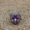Amethyst Men's Ring, Mens Handmade Ring, Turkish Handmade Silver Men Ring, Ottoman Men Ring, Men Jewelry, Gift for Him, 925k Sterling Silver
