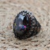 Mystic Topaz Ring, Handmade Ring, Turkish Handmade Silver Men Ring, Mystic Topaz Ring, Men's Jewelry, Gift for Him, 925k Sterling Silver Mystic Topaz Ring, Handmade Ring, Turkish Handmade Silver Men Ring, Mystic Topaz Ring, Men's Jewelry, Gift for Him, 925k Sterling Silver