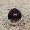 Amethyst Men's Ring, Mens Handmade Ring, Turkish Handmade Silver Men Ring, Ottoman Men Ring, Men Jewelry, Gift for Him, 925k Sterling Silver