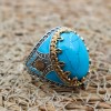 Men's Handmade Ring, Yemeni Ring, Turquoise Ring, Turkish Handmade Silver Men's Ring, Ottoman Men's Ring, Gift for Him, 925k Sterling Silver