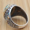 Turquoise Men's Ring, Handmade Ring, Turkish Handmade Silver Men's Ring, Ottoman Ring, Yemeni Ring, Gift for Him, 925k Sterling Silver Ring,
