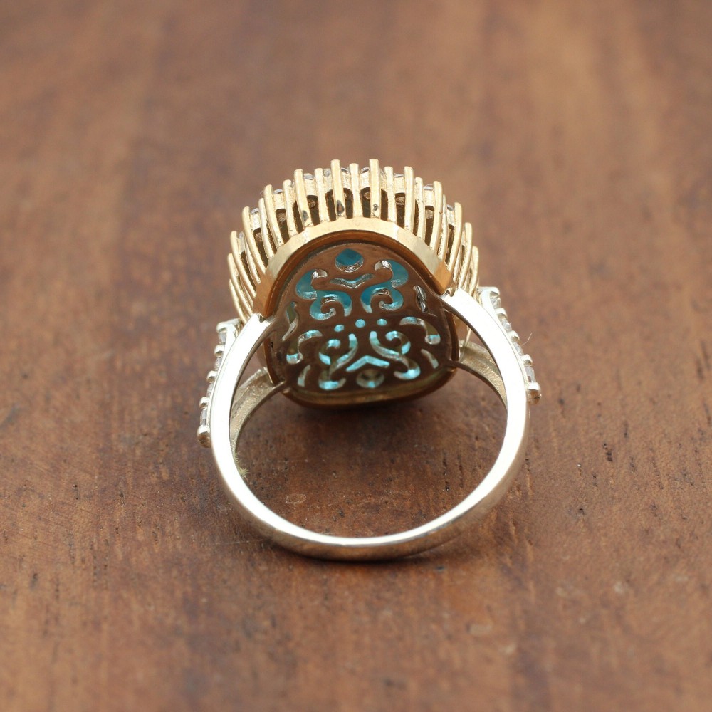 Aquamarine Set, Authentic Set, Handmade Women Set, Turkish Handmade, Ladies Jewelry Set, Earring, Ladies Set, 925k Sterling Silver, Jewelry,