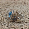 Turkish Handmade Ring, Silver Ladies Ring, Handmade Women Ring, Ottoman Women Ring, Aquamarine Ring, Ladies Ring, 925k Sterling Silver Ring,