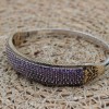 Amethyst Bracelet, Ottoman Bracelet, Handmade Bracelet, Bangle Cuff, Turkish Handmade, Bangle Bracelet, Gift for Her, 925k Sterling Silver