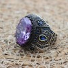 Amethyst Men's Ring, Mens Handmade Ring, Turkish Handmade Silver Men Ring, Ottoman Men Ring, Men Jewelry, Gift for Him, 925k Sterling Silver Amethyst Men's Ring, Mens Handmade Ring, Turkish Handmade Silver Men Ring, Ottoman Men Ring, Men Jewelry, Gift for Him, 925k Sterling Silver