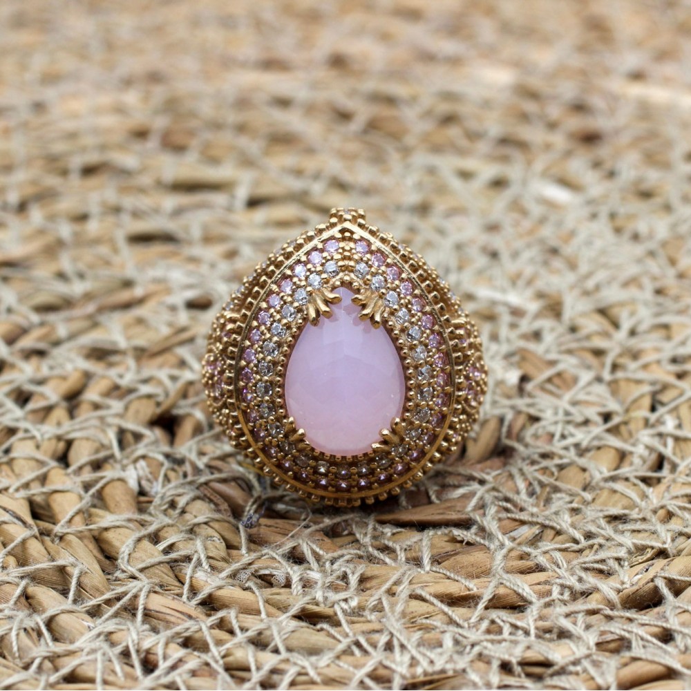 Handmade Women Ring, Quartz Women Ring, Turkish Handmade Women Ring, Ladies Ring, Ottoman Women Ring, 925k Sterling Silver, Gift For Her,