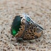 Emerald Men's Ring, Ottoman Men's Ring, Tree Of Life Ring, Turkish Handmade Men's Ring, Men's Jewelry, Gift for Him, 925 Sterling Silver