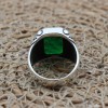 Emerald Men's Ring, Ottoman Men's Ring, Handmade Men's Ring, Turkish Handmade Men's Ring, Men's Jewelry, Gift for Him, 925 Sterling Silver
