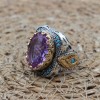 Amethyst Men's Ring, Men's Handmade Ring, Turkish Handmade Ring, Ottoman  Men's Ring, Men's Jewelry, Gift for Him, 925k Sterling Silver