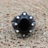 Handmade Silver Men's Ring, Onyx Men's Ring, Turkish Handmade Claw Ring, Men's Ring, Ottoman Mens Ring, Gift for Him, 925k Sterling Silver,