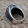 Men's Handmade Ring, Turkish Handmade Silver Men's Ring, Ottoman Men Ring, Onyx Ring, Men's Jewelry, Gift for Him, 925k Sterling Silver Ring