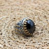 Onyx Men's Ring, Ottoman Men's Ring, Handmade Men's Ring, Turkish Handmade Men's Ring, Men's Jewelry, Gift for Him, 925 Sterling Silver