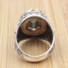Turkish Handmade Silver Men's Ring, Men's Handmade Ring, Yemeni Ring, Mystic Topaz Ring, Ottoman Ring, Gift for Him, 925k Sterling Silver,