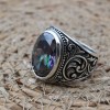 Mystic Topaz Men's Ring, Ottoman Men's Ring, Handmade Mens Ring, Turkish Handmade Mens Ring, Mens Jewelry, Gift for Him, 925 Sterling Silver Mystic Topaz Men's Ring, Ottoman Men's Ring, Handmade Mens Ring, Turkish Handmade Mens Ring, Mens Jewelry, Gift for Him, 925 Sterling Silver
