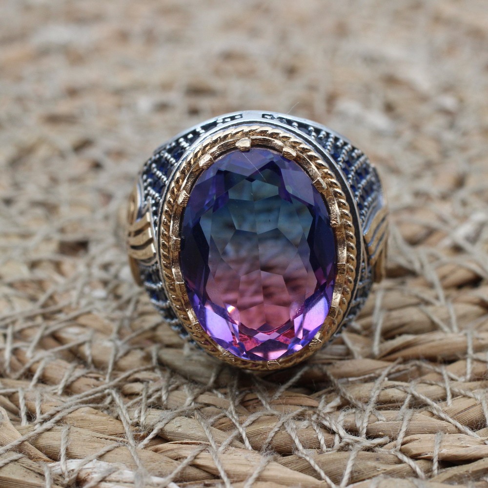 Men's Handmade Ring, Turkish Handmade Ring, Ottoman Men's Ring, Tourmaline Men's Ring, Men's Jewelry, Gift for Him, 925k Sterling Silver Men's Handmade Ring, Turkish Handmade Ring, Ottoman Men's Ring, Tourmaline Men's Ring, Men's Jewelry, Gift for Him, 925k Sterling Silver