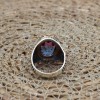 Men's Handmade Ring, Turkish Handmade Men's Ring, Ottoman Men's Ring, Tourmaline Men's Ring, Mens Ring, Gift for Him, 925k Sterling Silver