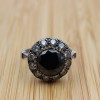Onyx Ring, Handmade Women's Ring, Authentic Ring, Turkish Ring, Ottoman Women's Ring, Ladies Ring, 925k Sterling Silver Ring, Zircon Ring,