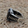 Handmade Silver Men's Ring, Onyx Men's Ring, Turkish Handmade Men's Ring, Men's Ring, Ottoman Mens Ring, Gift for Him, 925k Sterling Silver,