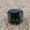 Emerald Men's Ring, Ottoman Men's Ring, Handmade Men's Ring, Turkish Handmade Men's Ring, Men's Jewelry, Gift for Him, 925 Sterling Silver
