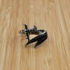 Turkish Handmade Silver Men's Ring, Men's Handmade Ring, Men's Ring, Onyx Men's Ring, Sword Mens Ring, Gift for Him, 925k Sterling Silver,