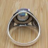 Mystic Topaz Ring, Handmade Ring, Turkish Handmade Silver Men Ring, Mystic Topaz Ring, Men's Jewelry, Gift for Him, 925k Sterling Silver