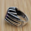 Mens Handmade Ring, Turkish Handmade Silver Men Ring, Ottoman Men Ring, Amethyst Ring, Men Jewelry, Gift for Him, 925k Sterling Silver Ring