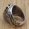 Turkish Handmade Silver Men's Ring, Men's Handmade Ring, Yemeni Ring, Mystic Topaz Ring, Ottoman Ring, Gift for Him, 925k Sterling Silver,