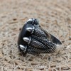 Handmade Silver Men's Ring, Onyx Men's Ring, Turkish Handmade Claw Ring, Men's Ring, Ottoman Mens Ring, Gift for Him, 925k Sterling Silver,