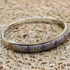 Amethyst Bracelet, Ottoman Bracelet, Handmade Bracelet, Bangle Cuff, Turkish Handmade, Bangle Bracelet, Gift for Her, 925k Sterling Silver