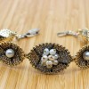 Leopard Bracelet, Pearl Bracelet, Handmade Bracelet, Bangle Cuff, Turkish Handmade, Bangle Bracelet, Gift for Her, 925k Sterling Silver,