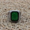 Emerald Men's Ring, Ottoman Men's Ring, Handmade Men's Ring, Turkish Handmade Men's Ring, Men's Jewelry, Gift for Him, 925 Sterling Silver