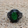 Emerald Men's Ring, Ottoman Men's Ring, Handmade Men's Ring, Turkish Handmade Men's Ring, Men's Jewelry, Gift for Him, 925 Sterling Silver Emerald Men's Ring, Ottoman Men's Ring, Handmade Men's Ring, Turkish Handmade Men's Ring, Men's Jewelry, Gift for Him, 925 Sterling Silver