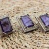 Amethyst Ladies Set, Authentic Set, Handmade Set Women, Turkish Handmade, Ladies Jewelry Set, Earring, Ladies Set, 925k Sterling Silver