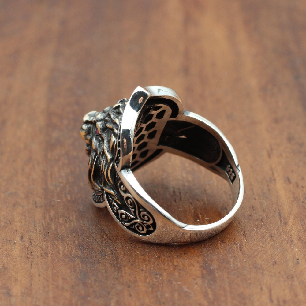 Turkish Handmade Silver Men's Ring, Men's Handmade Ring, Lion Men's Ring, Onyx Men's Ring, Ottoman Ring, Gift for Him, 925k Sterling Silver, Turkish Handmade Silver Men's Ring, Men's Handmade Ring, Lion Men's Ring, Onyx Men's Ring, Ottoman Ring, Gift for Him, 925k Sterling Silver,