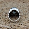 Mens Handmade Ring, Turkish Handmade Silver Men Ring, Ottoman Ring, Aquamarine Ring, Men's Jewelry, Gift for Him, 925k Sterling Silver Ring