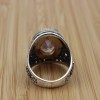 Zircon Men's Ring, Handmade Men's Ring, Turkish Handmade Silver Ring, Ottoman Mens Ring, Knife Mens Ring, Gift for Him, 925 Sterling Silver,
