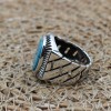 Turquoise Men's Ring, Handmade Ring, Turkish Handmade Silver Men Ring, Ottoman Ring, Men's Jewelry, Gift for Him, 925k Sterling Silver Ring Turquoise Men's Ring, Handmade Ring, Turkish Handmade Silver Men Ring, Ottoman Ring, Men's Jewelry, Gift for Him, 925k Sterling Silver Ring