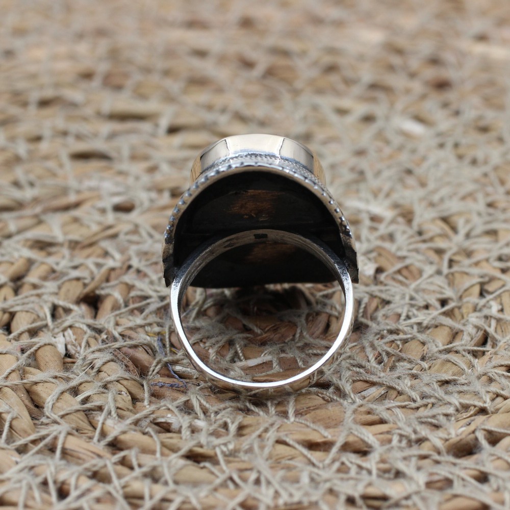 Paraiba Ladies Ring, Handmade Women's Ring, Turkish Handmade Silver Ladies Ring, Ottoman Women Ring, Boho Ladies Ring, 925k Sterling Silver