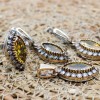 Citrine Ladies Set, Handmade Set Women, Turkish Handmade, Ladies Jewelry Set, Ottoman Set, Earring, Pendant, Ladies Set, 925 Sterling Silver
