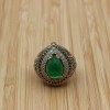 Emerald Set, Authentic Set, Handmade Set Women, Turkish Handmade, Ladies Jewelry Set, Earring, Pendant, Ladies Set, 925k Sterling Silver