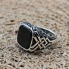 Handmade Silver Men's Ring, Onyx Men's Ring, Turkish Handmade Men's Ring, Men's Ring, Ottoman Mens Ring, Gift for Him, 925k Sterling Silver,