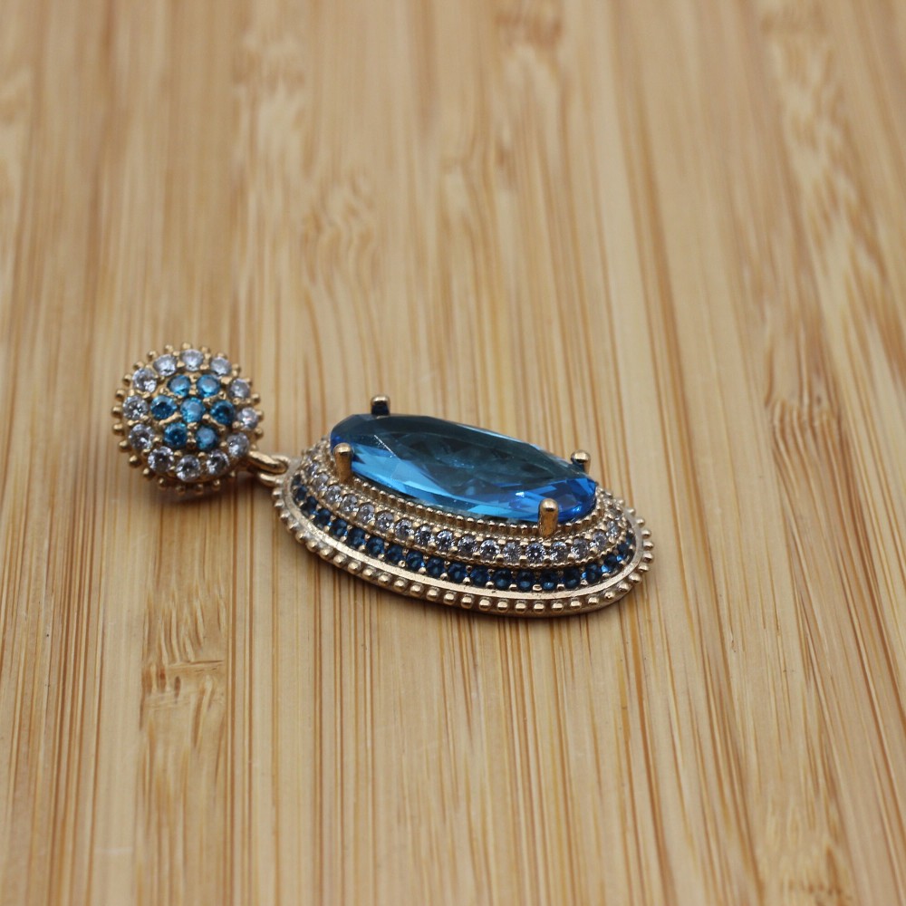 Aquamarine Set, Authentic Set, Handmade Women Set, Turkish Handmade, Ladies Jewelry Set, Earring, Ladies Set, 925k Sterling Silver, Jewelry,